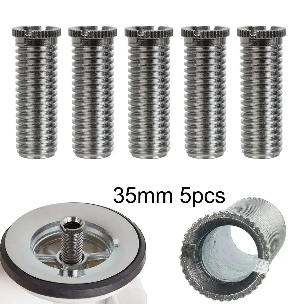 1/2/5 Pcs Kitchen Sink Strainer Screws 35mm 45mm Kitchen Sink Basket Strainer Stainless Steel Threaded Screw Connector: Rose