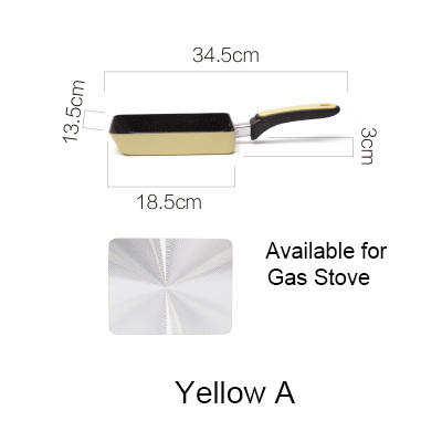 13.5 x 18.5 cm rustfrit stål nonstick stegepande aluminiumslegering køkkengrej pandekage æggegryde dyb gas induktionskomfur grill