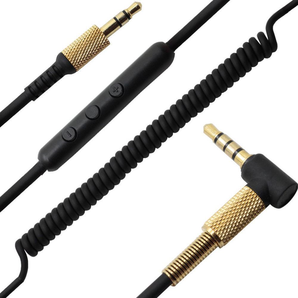 Vervanging Audio Kabel voor Marshall Major II Monitor Hoofdtelefoon Cord met Afstandsbediening Microfoon Volumeregeling voor iphone Samsung