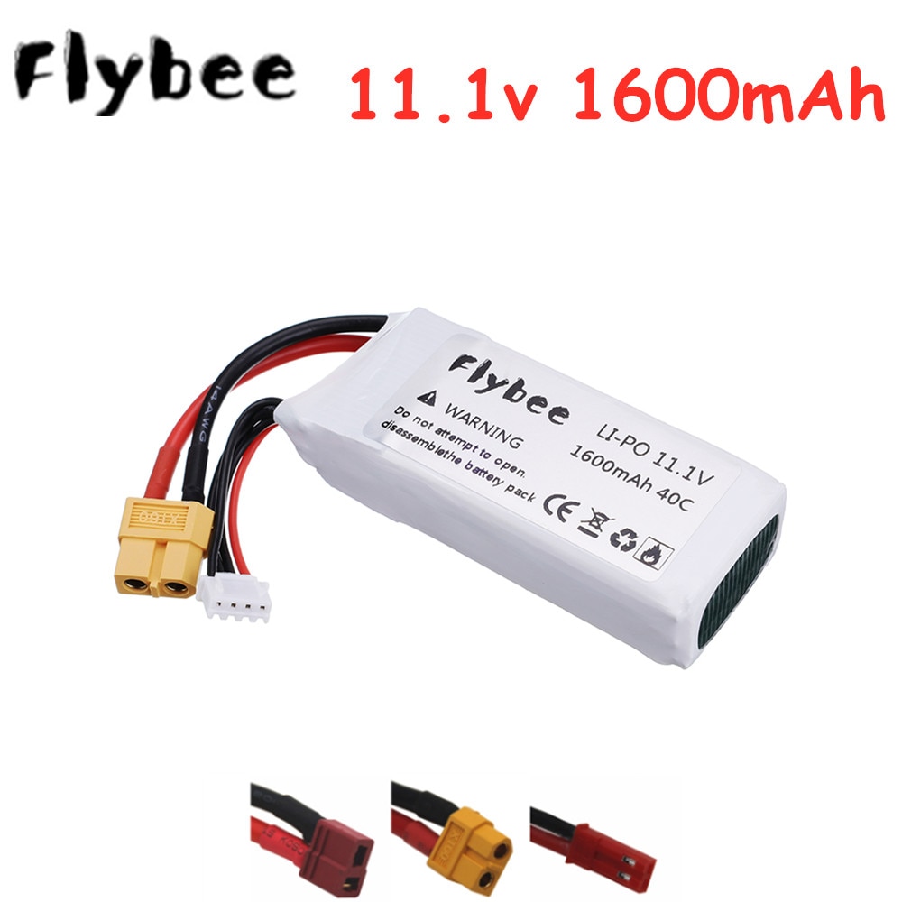 3S 11.1V 1600mAh 40C Lipo Battery For Remote Control Model Aircraft Spare Parts Lithium Polymer 3S Li-po Battery 1pcs