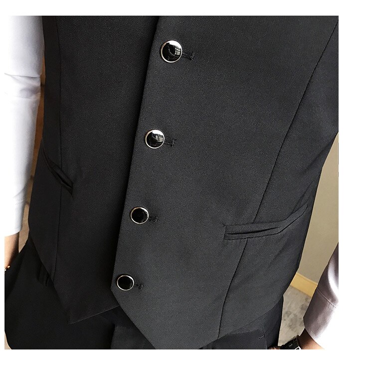 Chaleco negro clásico para hombre vestido de un solo pecho chaleco para traje para hombre Novedades Ropa Informal de hombre chaleco para hombre M-5XL
