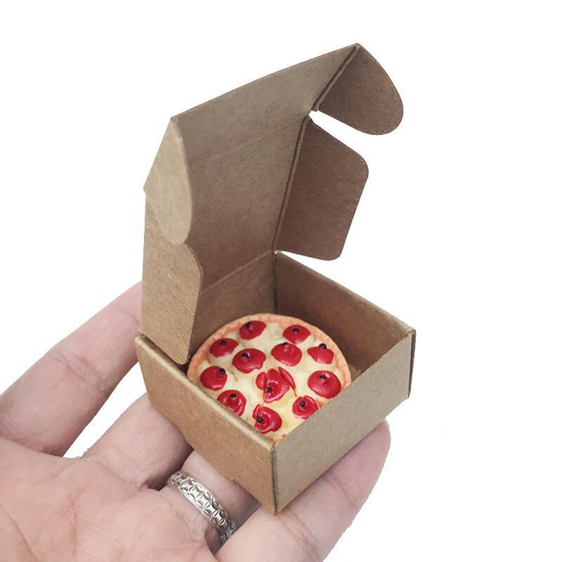 10pcs Dollhouse Mini Simulation Express Box Kraft Paper Box Model Accessories Toy