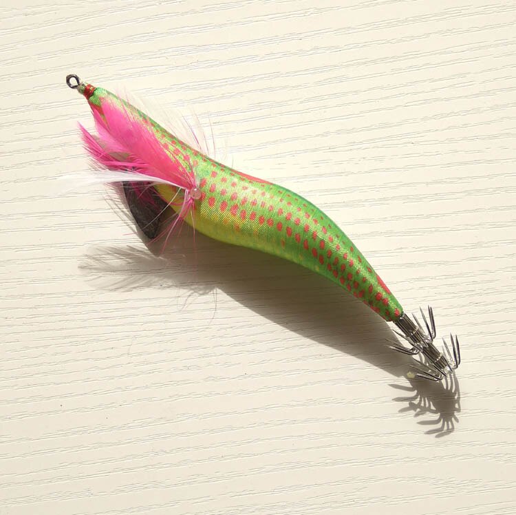 5pcs Top Gold/Shine color calamar squid jigs Japan type fishing squid lures Hard fishing lure strong fishing hook
