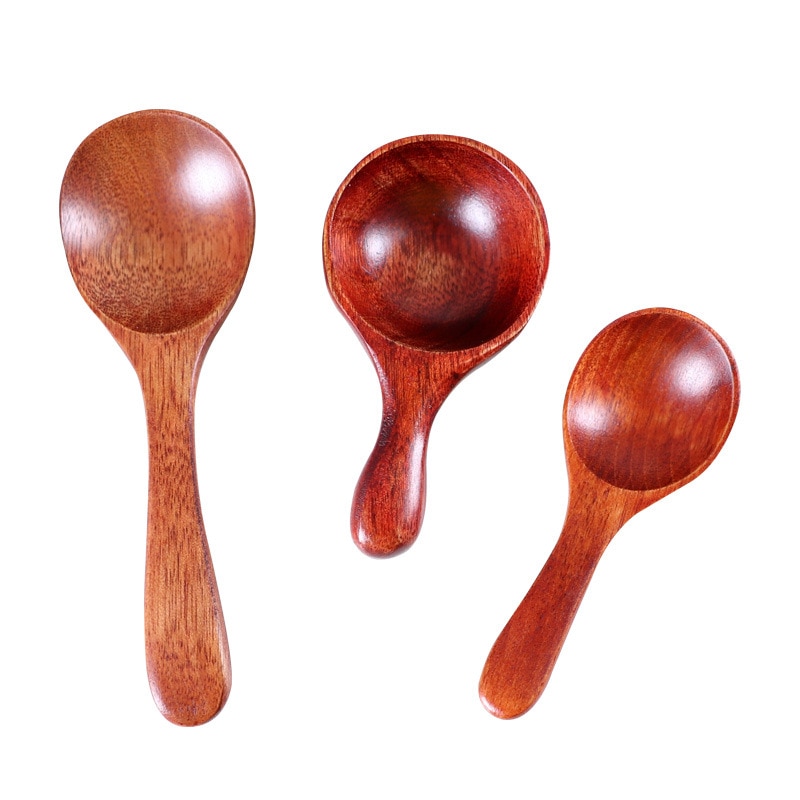 Wooden Spoon For Child Milk Powder Kitchen Seasoning Kid Soap Pudding Honey Coffee Children Tableware Spoon Nanmu Scoopladle h3