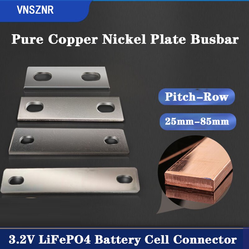 Barra colectora de placa de níquel y cobre puro para conector de celda de batería Lifepo4 de litio 3,2 V 50Ah 60ah 100ah 120ah 200ah 280ah 300ah