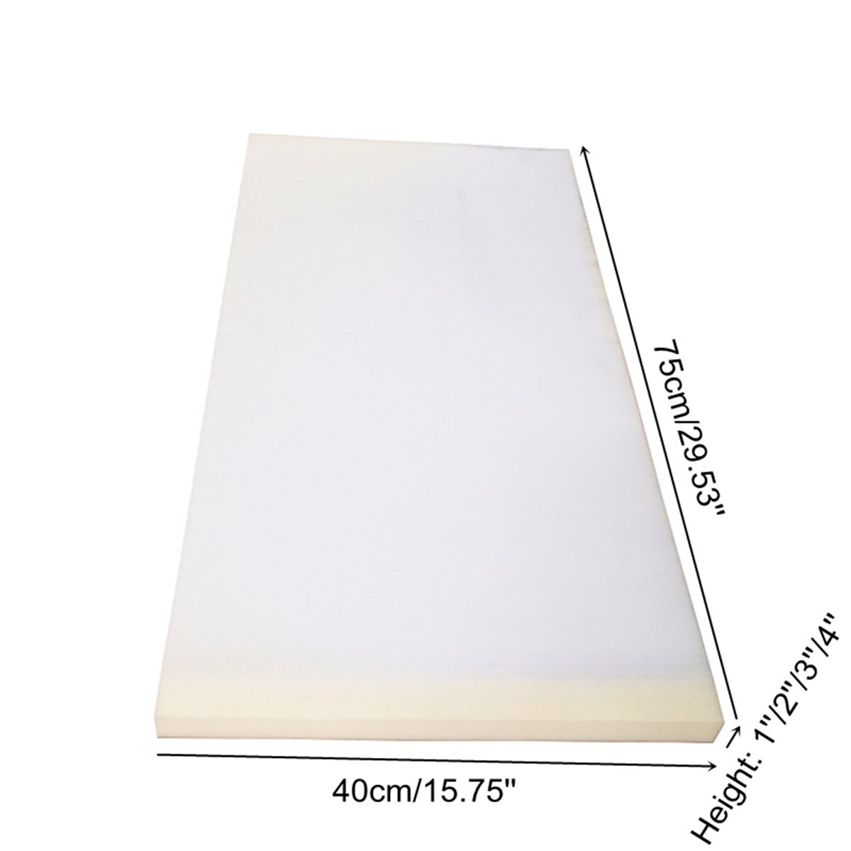 16''x30'' High Density Seat Foam Rubber Replacement Polyurethane Upholstery Cushion Pad White Firm Foam Sheet Cushion Pads