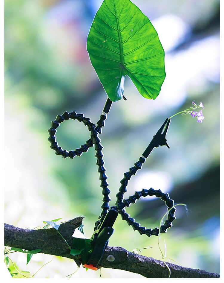 Macro photographie insecte simple tube pince coupe-vent stable Anti-balancement fleurs arbres mini double tubes pinces en plein air photographie