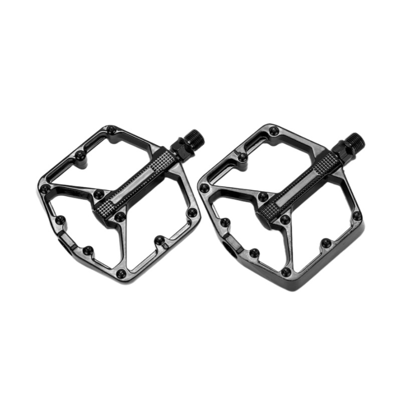 Pedais de bicicleta leves e antiderrapantes com rolamento duplo du, pedal clássico de plataforma de ciclismo para acessórios de mountain bike de estrada: YELLOW