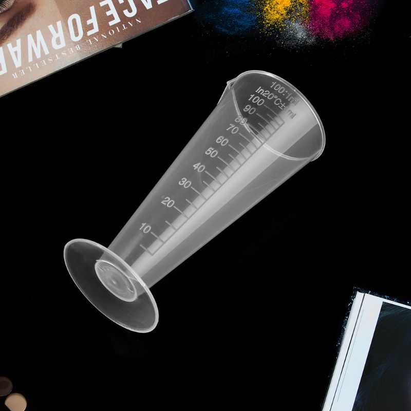 1PC 100ml Laboratory Bottle Lab Kitchen Plastic Measuring Cup Measuring Cup Laboratory Cylinder