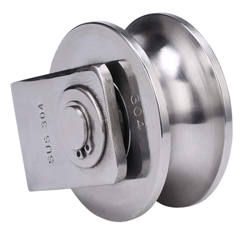 2 Inch Roller Wiel Lagers U Groove Katrol Wielen Afneembare Zware Gegroefde Wiel Voor Material Handling En Moving