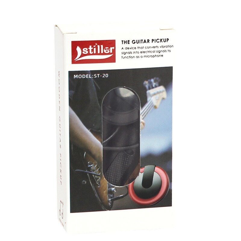 Gitaar Pickup Professionele Piezo Contact Microfoon Pickup Voor Akoestische Snaarinstrument Gitaar Viool Banjo Accessoires: black with box