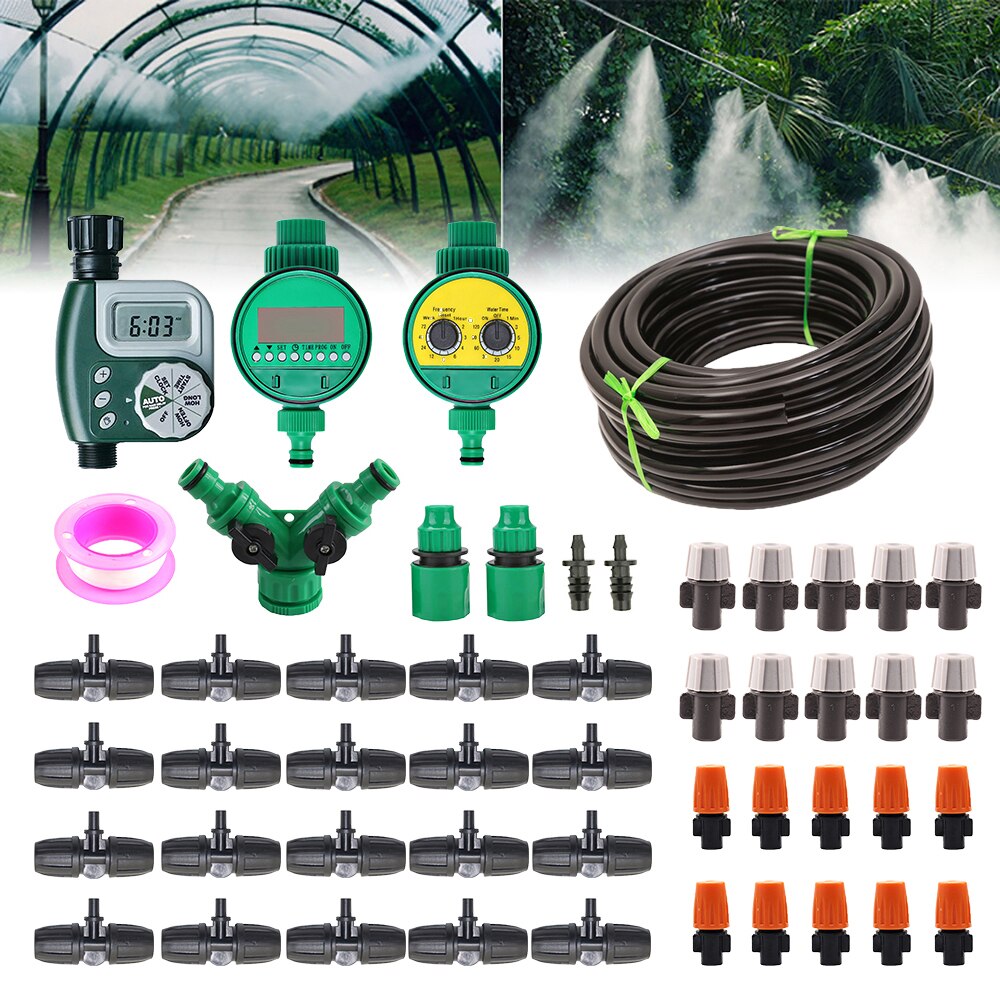 8 / 11mm Hose Garden Irrigation Kit Cooling System Sprinkler Watering Kit Automatic Home Garden Lawn Spray Irrigation