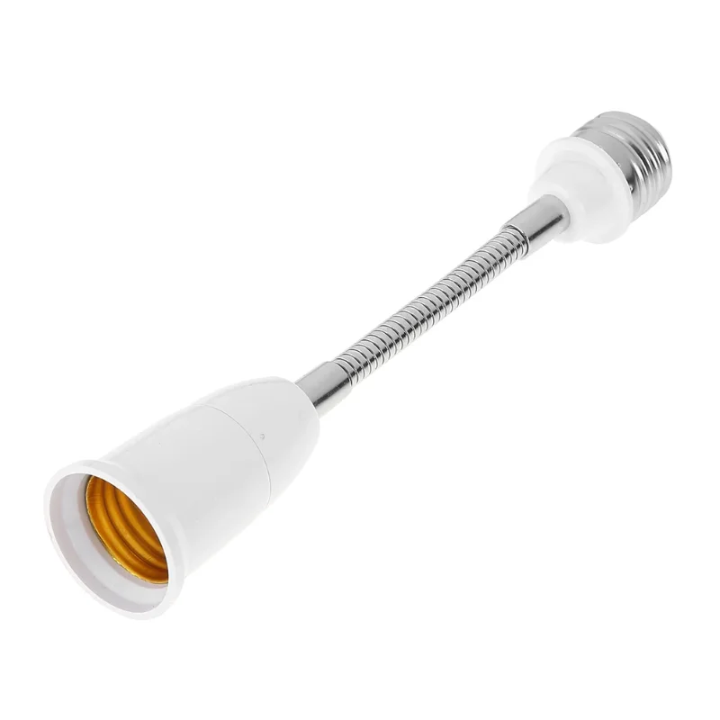 18/28/38cm fleksible  e27 to e27 led-lampefatninger, forlænger til pærefatning, forlænger til lysholder, konverter til belysningsholder, forlænger