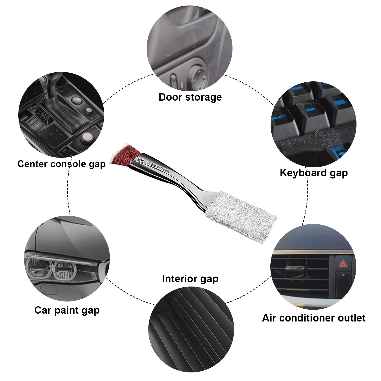 Auto Airco Uitlaat Schoonmaken Tool Auto Raam Schoon Auto-interieur Multifunctionele Stofverwijdering Borstel Auto Decoratie tool