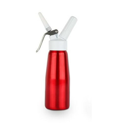 Distributeur de crème à Dessert en aluminium | Distributeur de crème à Dessert fouettée Portable de 250mL, machine à gâteaux en mousse: Rouge