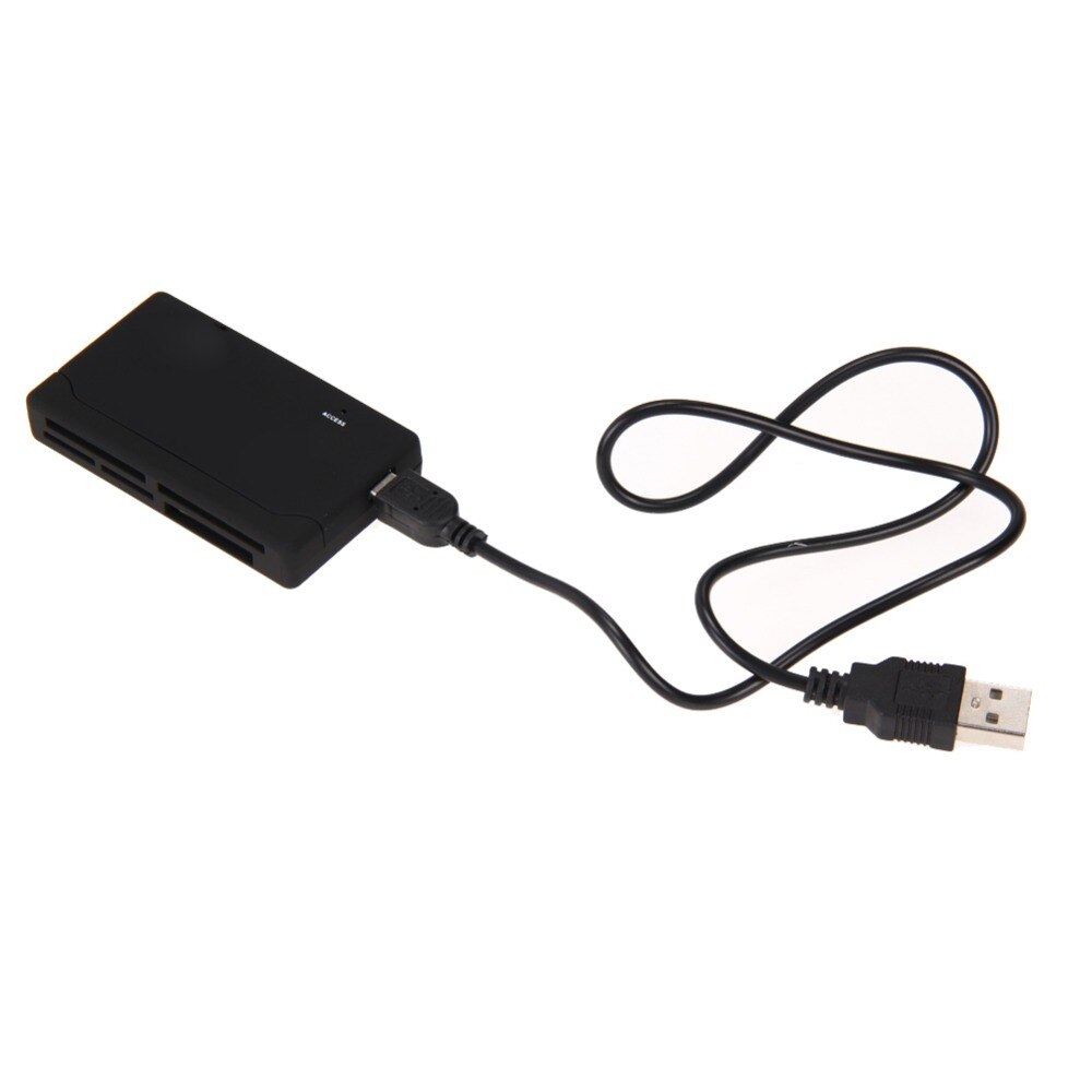 Alt i en hukommelseskortlæser usd kabel sort understøtter usb  v2.0 fuld hastighed usb ekstern sdhc mini mikro  m2 mmc xd cf læs