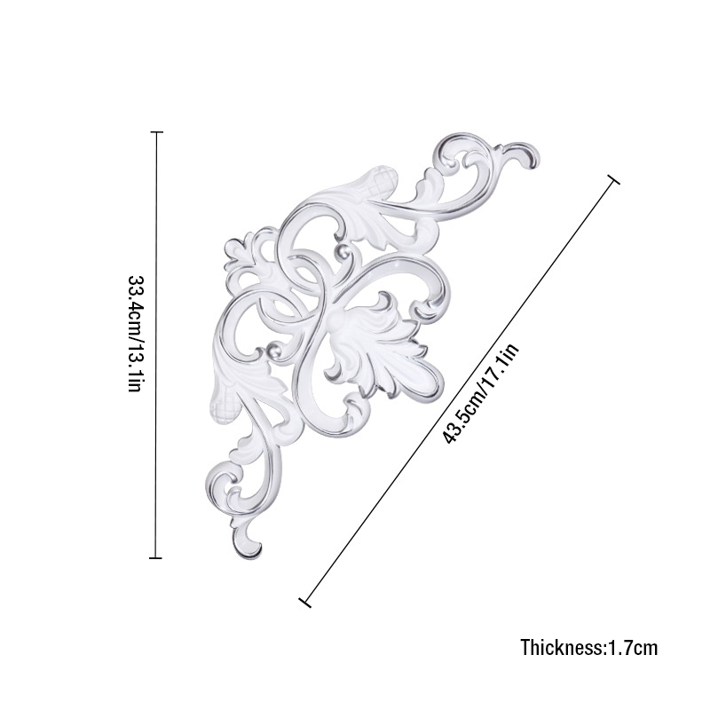 Home decor ceiling lamp corner flower decoration stickers furniture decals hollow PVC home accessories DIY wood carving flowers: J