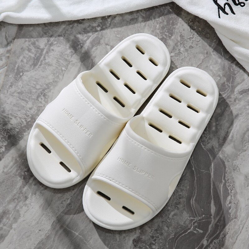 JaneTroides männer Hausschuhe Badezimmer Paar Schwarz Große frauen Schuhe EVA Offene spitze Super Starke Nicht-Unterhose Schnell trocken Hause Hausschuhe: Weiß / 38-39(250mm)