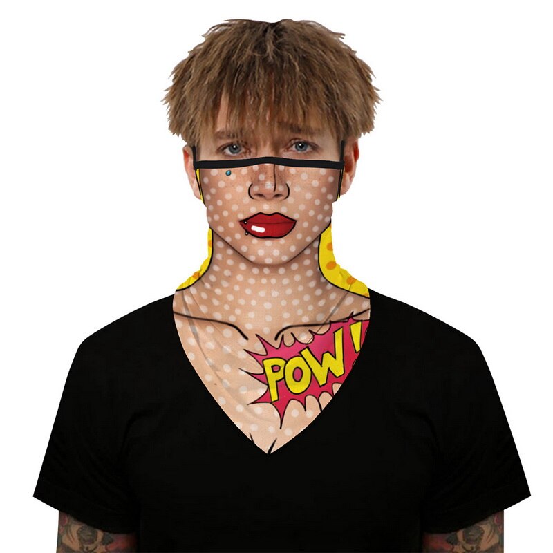 Halloween Clown Print 3D Balaclava Magic Scarf Outdoor Sports Bandanas Ski Fishing Cycling Hiking Mask Neck Scarf: 3