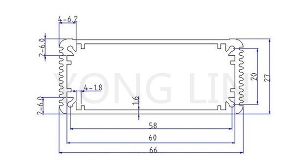 Caja de aluminio para amplificador, caja de distribución electrónica de aluminio, 66x27X100mm, 10 piezas