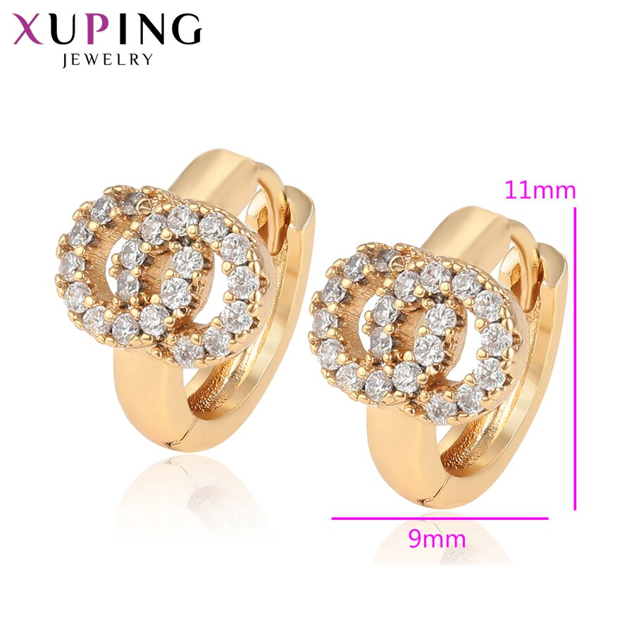 Xuping Europäischen Stil Band Ohrringe Temperament Synthetische Zirkonia Neue Arriavl Schmuck 81103