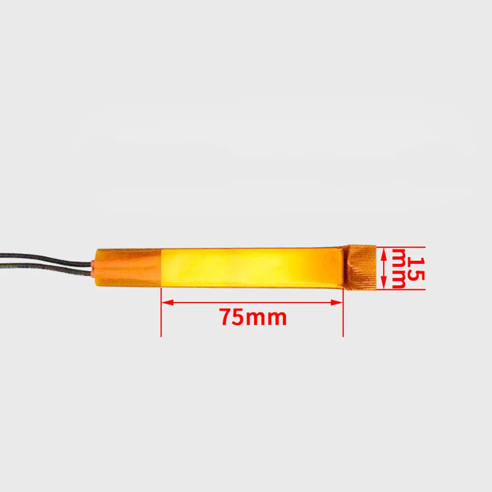 12V 24V 110V 220V 75x15x3.5mm Verwarmingselement Constante Thermostaat geïsoleerde Thermistor Keramische Lucht Verwarming Chip Buis Film