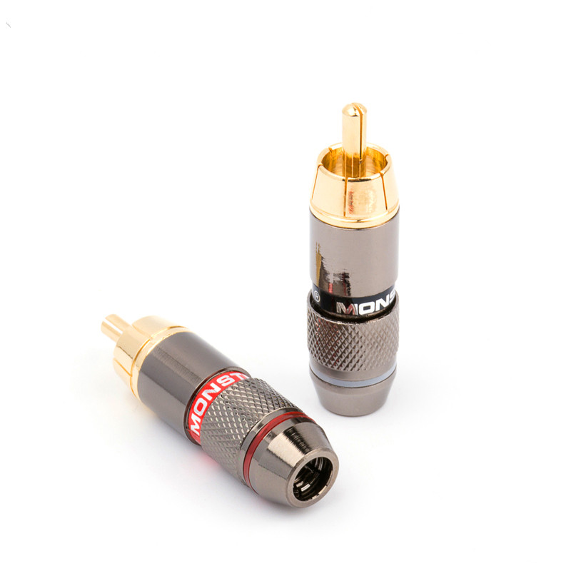 Connecteur audio et vidéo RCA lotus 24K or, 16 pièces, tête de différence de couleur, amplificateur AV, connecteur audio et vidéo, terminal audio coaxial