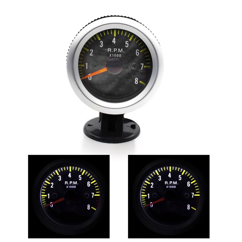 Auto-Tachometer Tacho Messgerät 52mm Universal- Auto 12VLED Tacho Meter