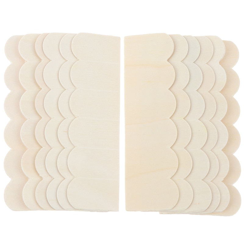 12Pcs 1:12 Poppenhuis Poppenhuis Zes Dak Tegels 12 Stuks/zak Houten Witte Decoratie Huis Accessoires