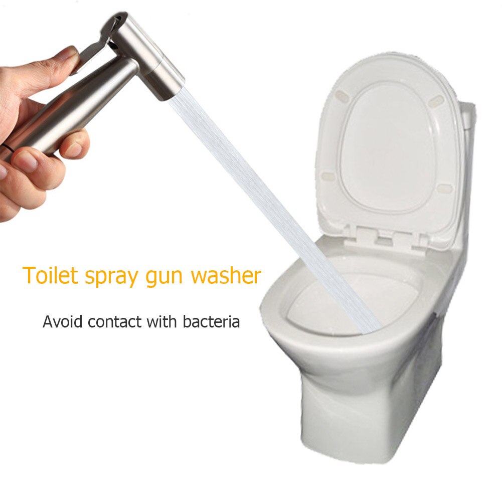 Pulverizador do vaso sanitário de limpeza simples potty cleaner mão bidé spray conjunto auto cabeça chuveiro torneira do banheiro auto
