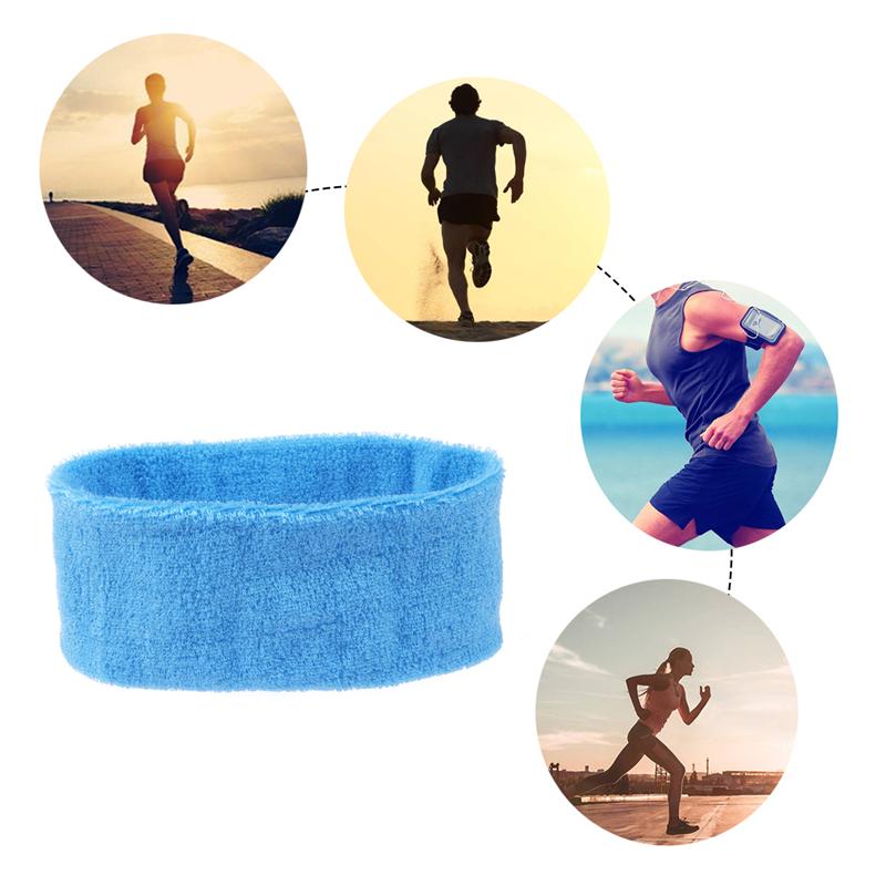 Muñequeras deportivas para Yoga, cinta para el pelo Facial para Spa, cinta para el pelo con cabeza envolvente, toalla ajustable para la cabeza (azul cielo)