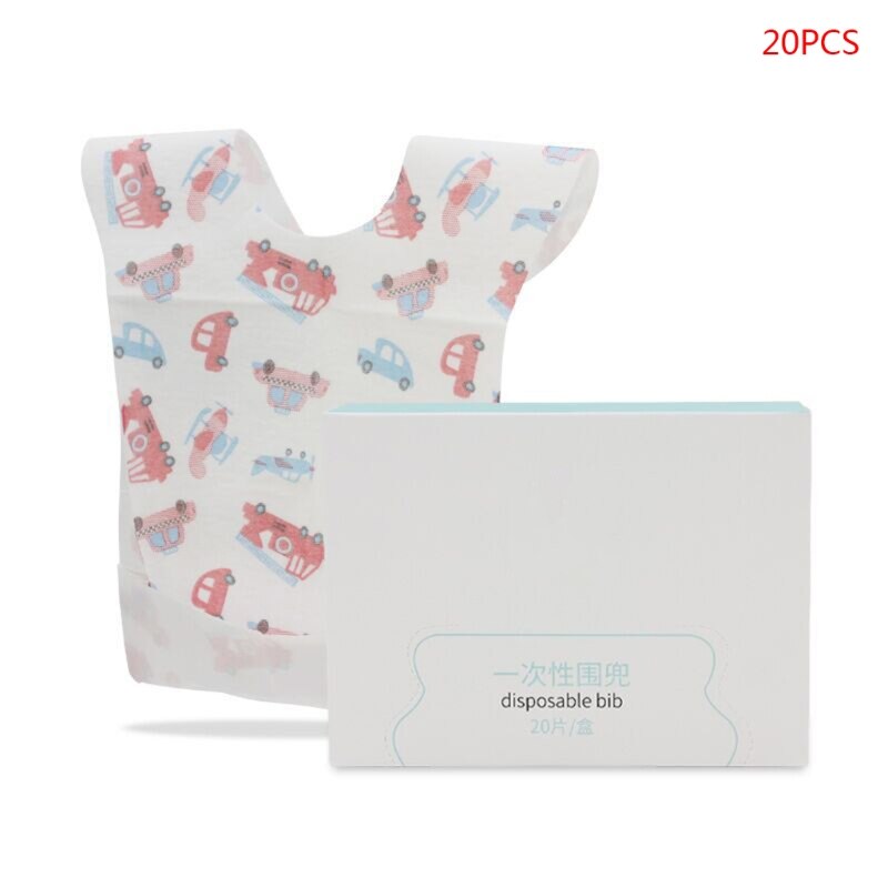 20Pcs Unisex Baby Wegwerp Slabbetjes Niet-geweven Bandana Speeksel Handdoek Zuigelingen Verstelbare Waterdicht Burp Doek Voor Home Reizen gebruik: 2