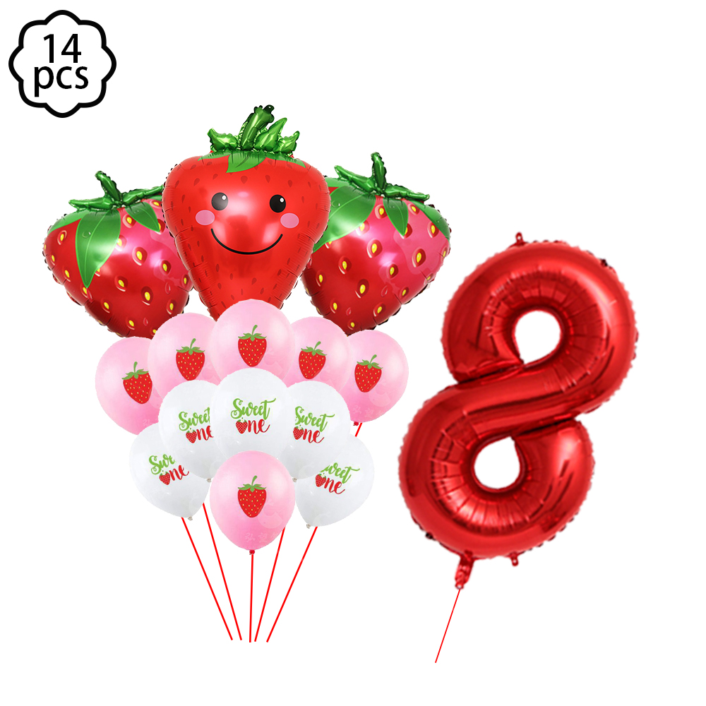 Strawberry party plates cups napkin tablecloth supplies baby shower kids girls birthday supplies Strawberry birthday Party Decor
