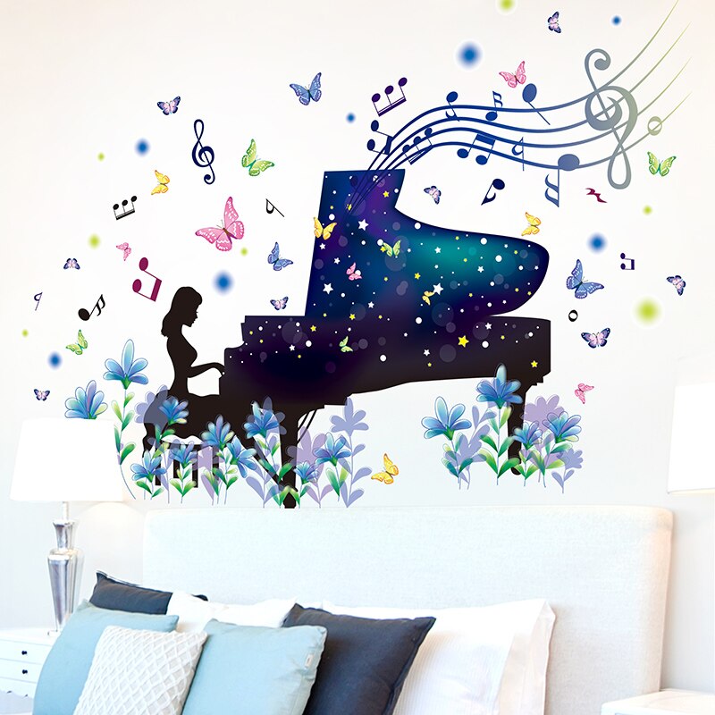 Cartoon Girl Wall Stickers Vinyl DIY Children Mural Decals for House Kids Rooms Baby Bedroom Decoration