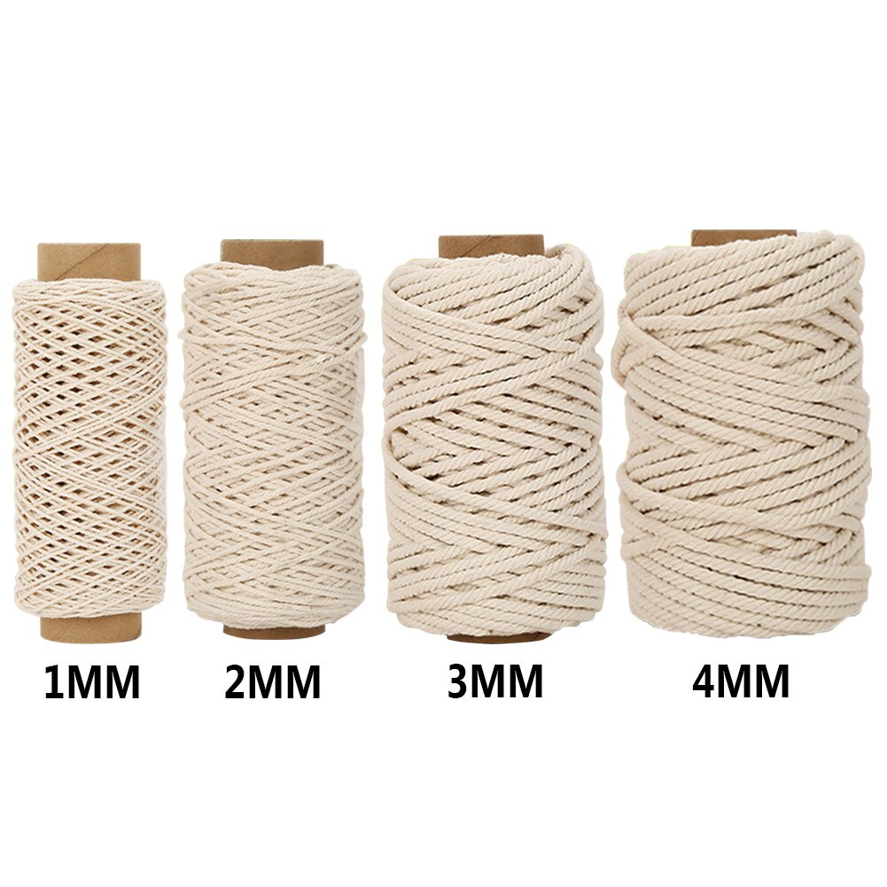 Macramé touw bruiloft ambachtelijk beige gedraaid koord haakwerk doe-het-zelf knutsel katoenen touw