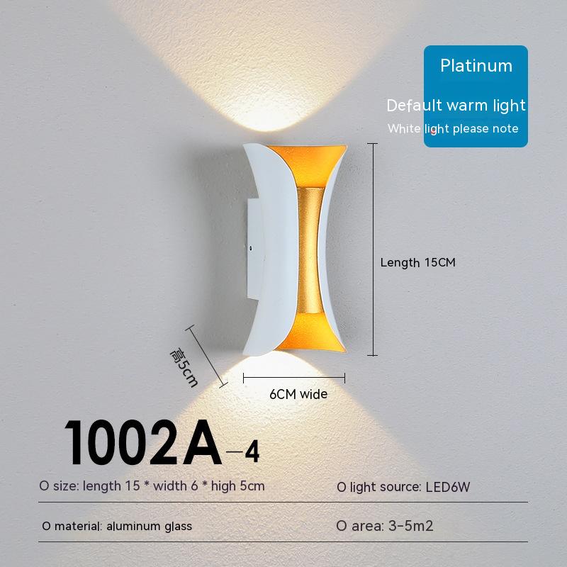 Buitenwandlamp Waterdichte Ip65 Nordic Retro Stijl Led Verlichting Tuin Binnenplaats Buitenmuur Gang Foyer Garage AC85-265V: Licht Geel / RGB