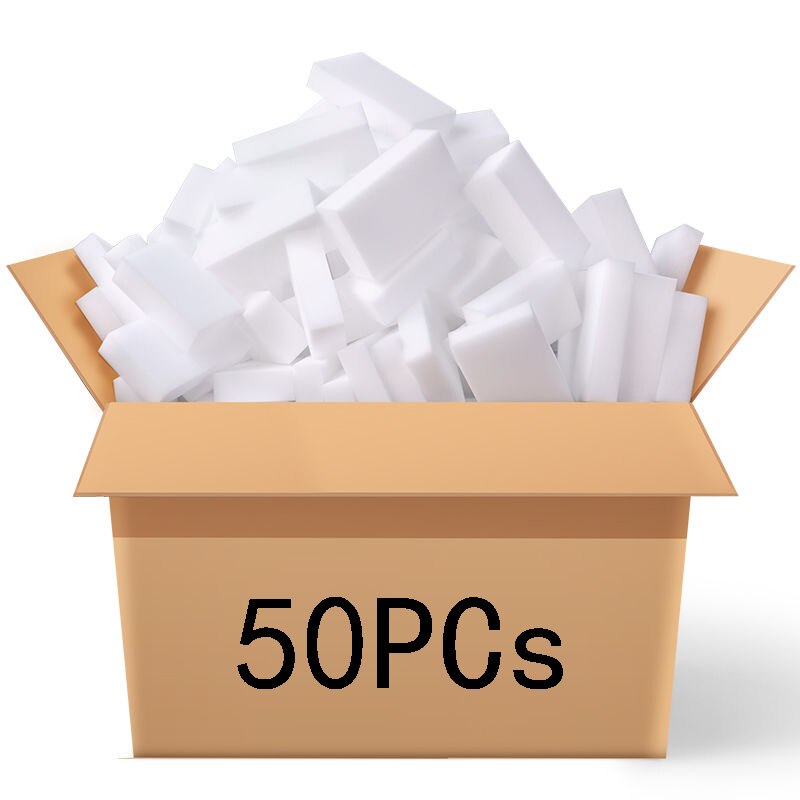 Magic sponge 100 pcs Melamine Sponge Eraser Sponge Cleaner Nanoparticles Cleaning Sponge For kitchen Bathroom Cleaning Tools: 50 Pcs