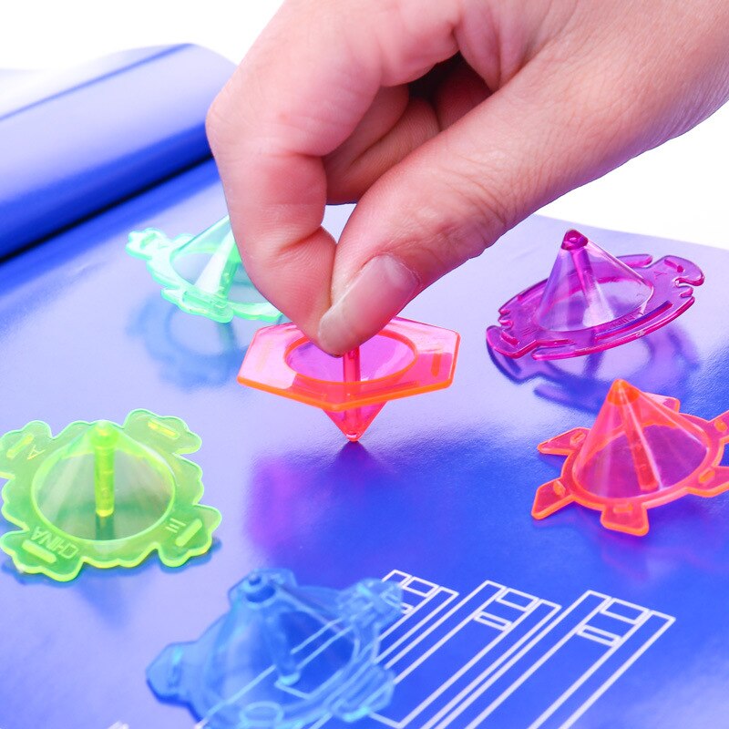 50 Stks/partij Klassieke Plastic Springen Kikker Gyro Speelgoed Gekleurde Kleine Top Family Fun Kleine Speelgoed Kinderen Nostalgische Kerstcadeaus yjn