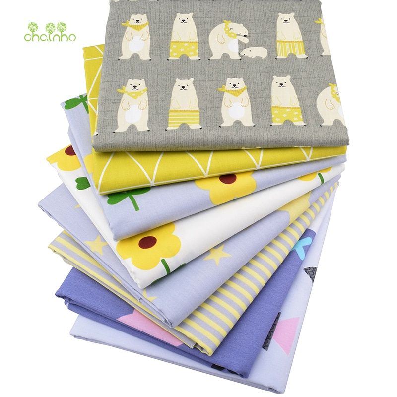 8pcs/Lot,Twill Cotton Fabric Patchwork Cartoon Tissue Cloth Of Handmade DIY Quilting Sewing Baby&Children Sheets Dress Material