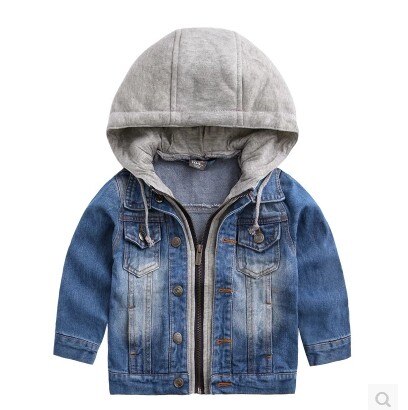 Manteau en Denim pour bébés garçons, veste classique avec fermeture éclair, vêtements pour enfants, printemps-automne, DQ110: 2T