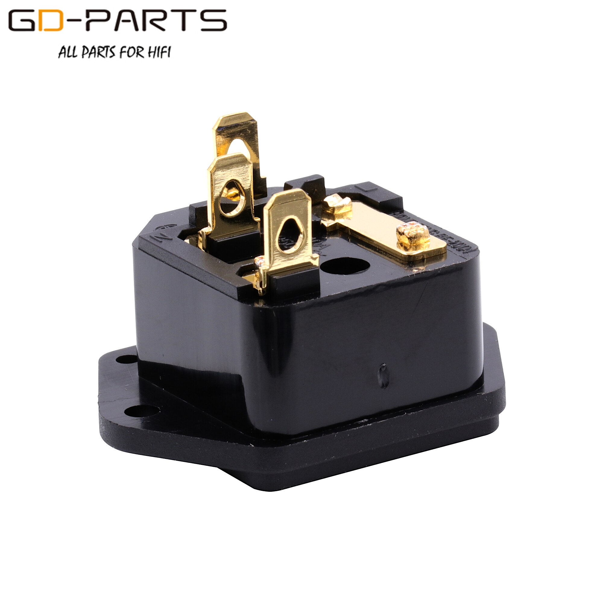 Brand Original FURUTECH FI-03 AC Power Plug socket IEC320-1 C14 Male With Fuse Holder Gold Rhodium Plated 10A 250V 1PC