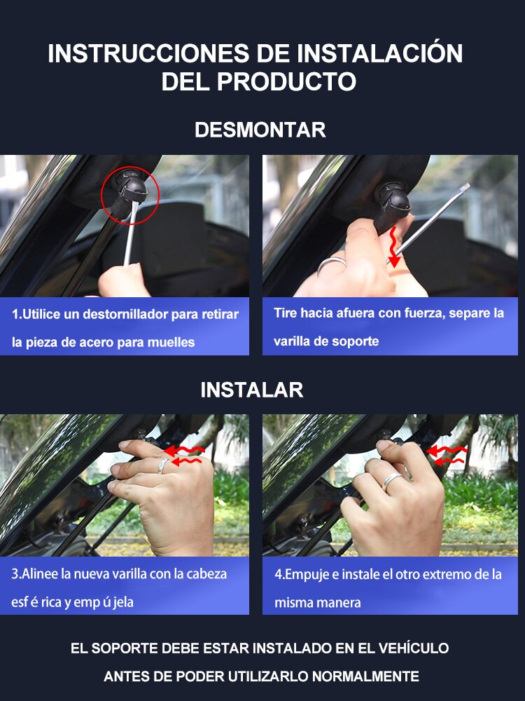 Fjederbensstænger 1 par motorhjelm gaslift støtte støddæmper udskiftning til bmw 3 serie  e90 e91 e92 e93 2005 51237060550 415 mm