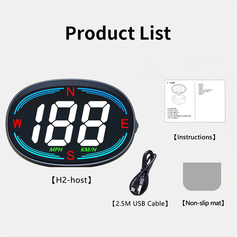Auto Digitale Snelheidsmeter Gps Hud Head Up Display Kompas Snelheidsmeter Eletronicos Snelheid Alarm Gadgets Auto Elektronisch Apparaat