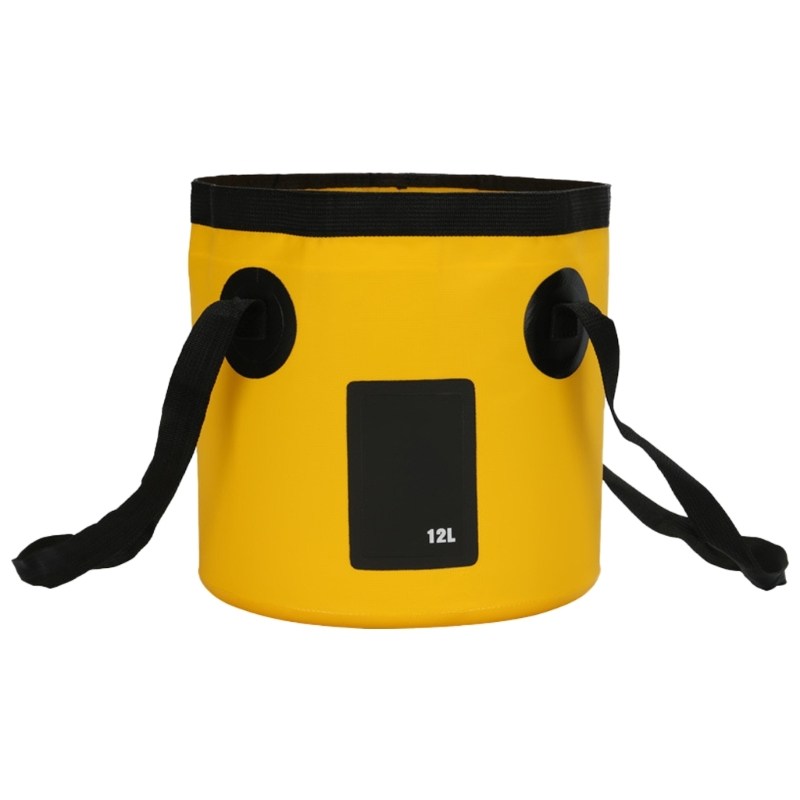 Opvouwbare emmer 5 gallon container Opvouwbare wateremmer Draagbare wastafel voor kamperen Vissen Reizen 12L: YELLOW