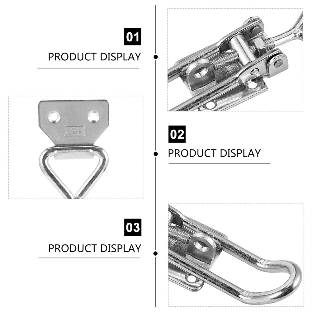1pc Durable Stainless Steel Toggle Clamp Toggle Clamp Metal Adjustable Hasps