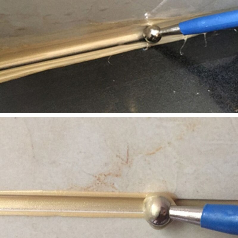 4 Pcs/Set Tile Caulk Finishing Tool Double Steel Pressed Ball Tile Joint Tool Tile Floor Joint Repair Caulking Tool Kit