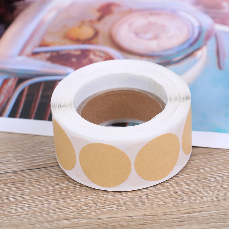 500 stuks/set kraftpapier sticker labels scrapbooking blanco koeienhuid sticker sluitsticker voor pakket briefpapier schrijf een brief