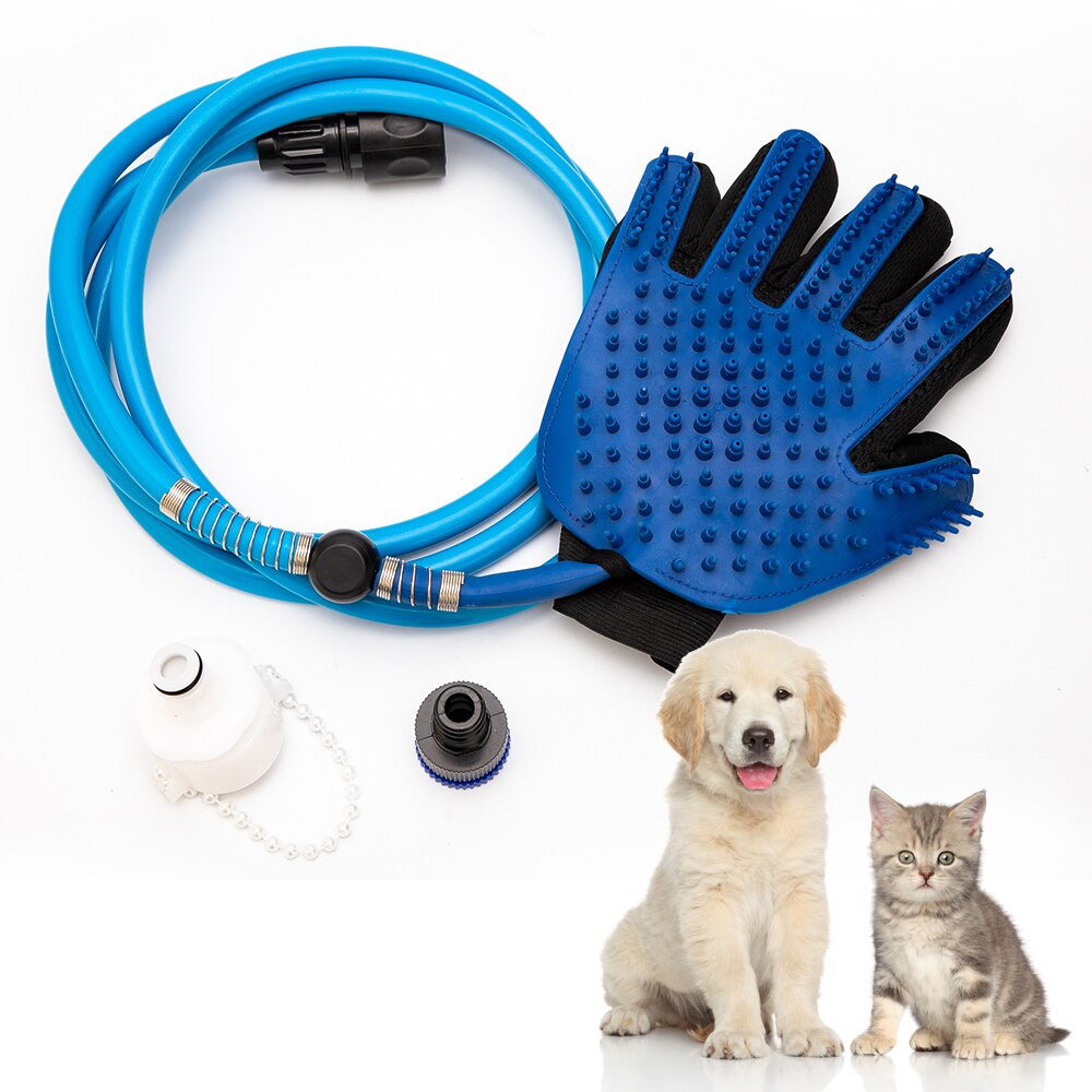 Handheld Pet Bathing Shower Tool for Pets Shower Dog Pet Shower Head Dog Sprayer Bathing Glove 360 Washing Hair Long Hose