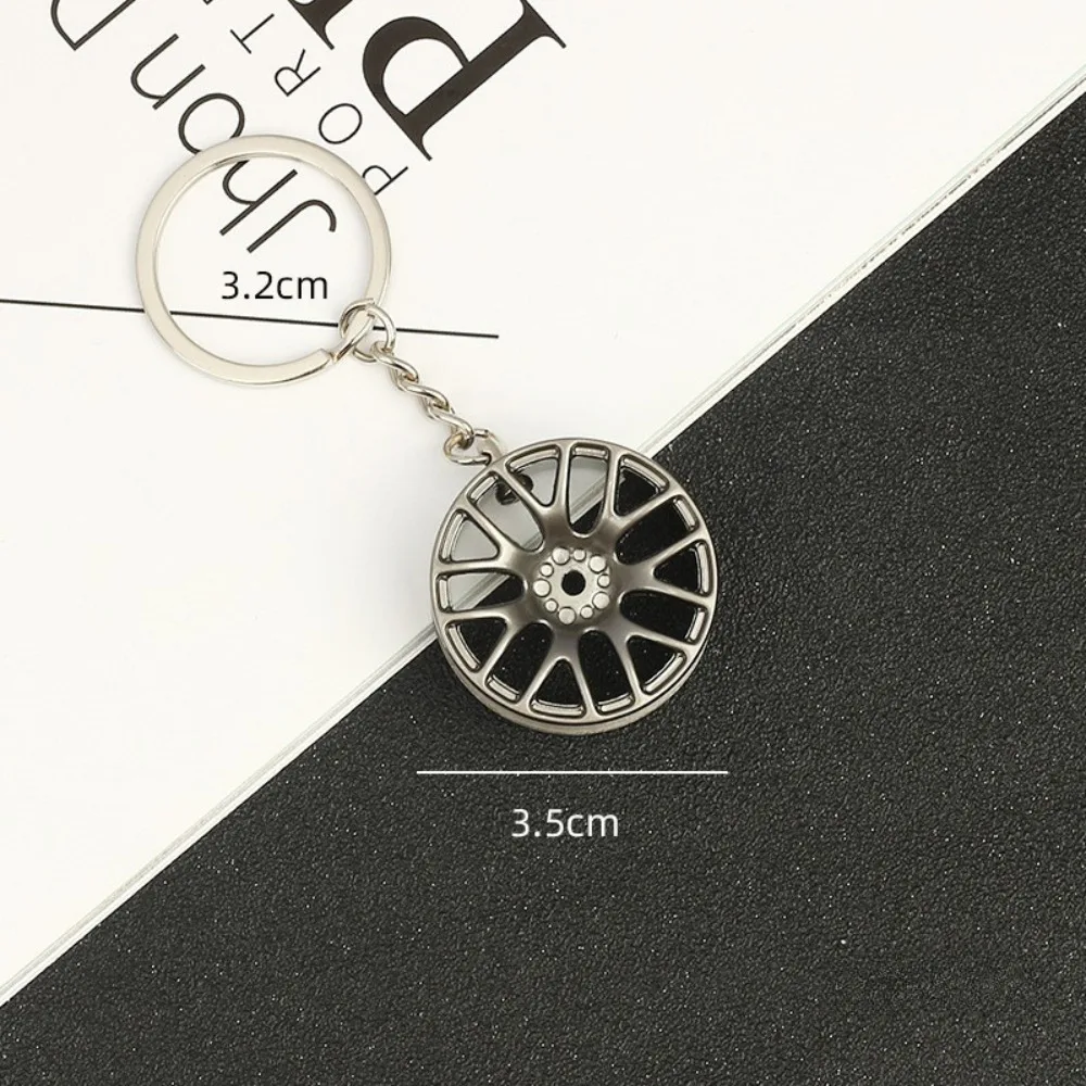 Personalità Originalità mini Ricambi auto Cerchione per auto Portachiavi Appassionato di auto Portachiavi Accessori Portachiavi Catena per uomo Regalo