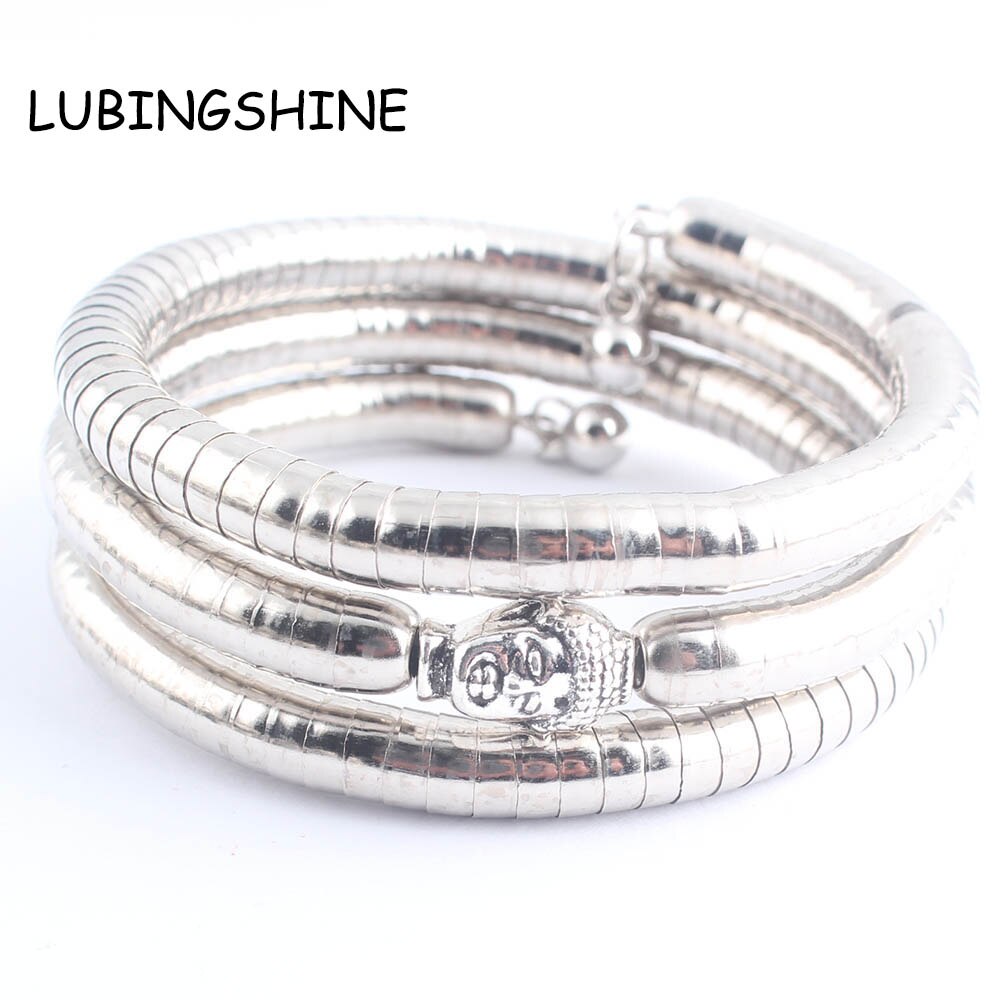 Lubingshine Bohemian Vrouwen Sieraden Armbanden Pulseira 3 Layer Zilveren Kleur Leeuw Boeddha Armband Kostuum Sieraden